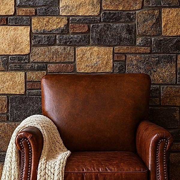 Model 2 taş duvar dekorasyon iç mekan uygulaması