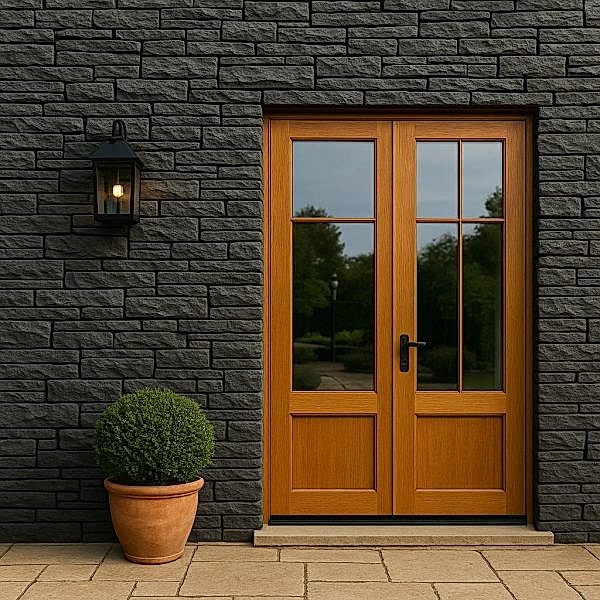 Modern antrasit taş duvar dekorasyonu