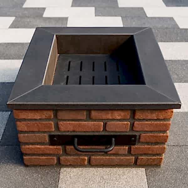 Yerleşik kare barbekü – Barbekü Model 13, tuğla kaplama estetik tasarım