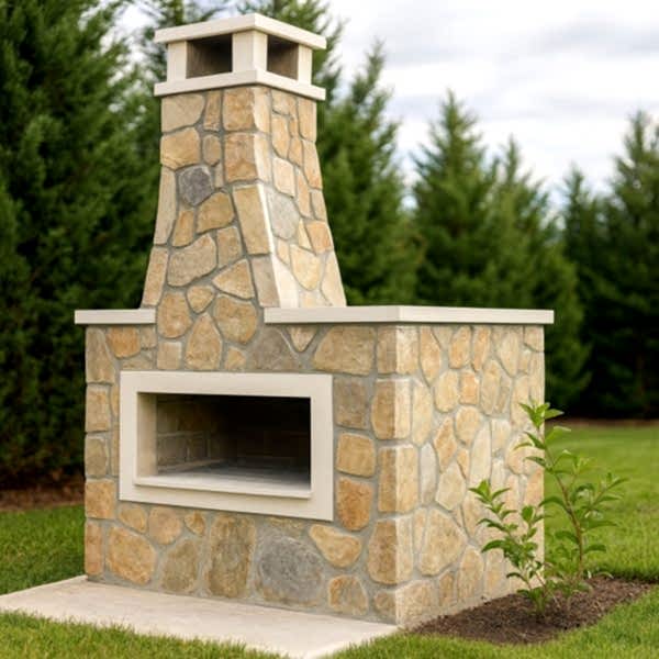 bahçe için doğal taş barbekü