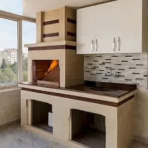 Lavabolu balkon barbekü model 20