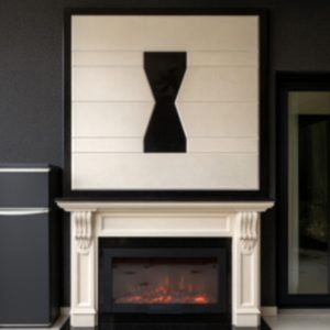 Dekoratif elektrikli şömine model 2 ön görünüş