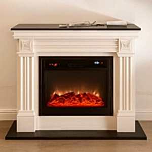 Model 4 beyaz sütun işlemeli şömine görünümlü ısıtıcı