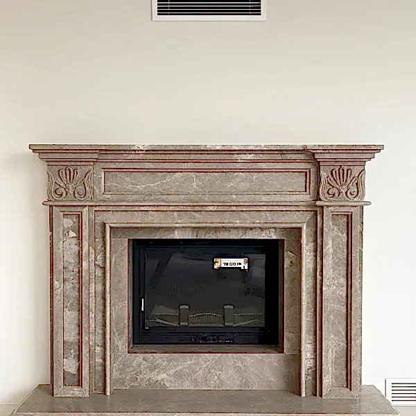 Model 17 mermer şömine kaplama