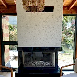 Taş duvar şömine model 6 ön görünüm