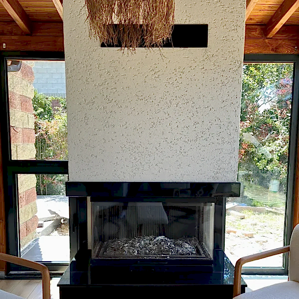 Taş duvar şömine model 6 ön görünüm