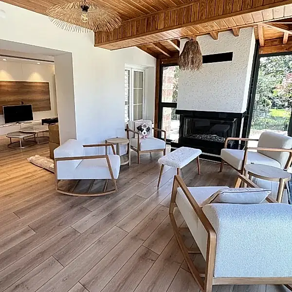 Doğal taş görünümlü şömine model 6