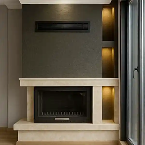 odunlu mermer şömine model 8