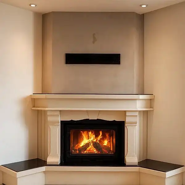 Klasik şömine modelleri taş kaplama tasarım – Model 9