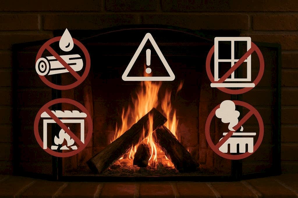 şömine kullanımında yapılan hatalar